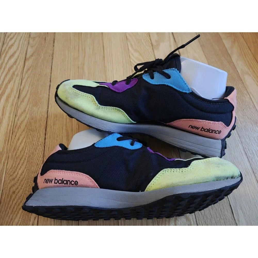 New Balance 327 Sneakers Women’s 8 Paradise Pink Black Multi Color Retro Running